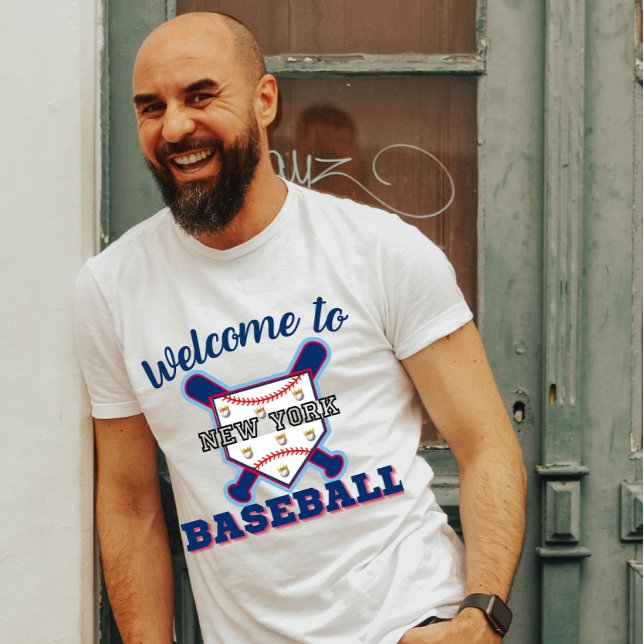 "Welcome to New York Baseball" City Pride Sports  T-Shirt (Von Creator hochgeladen)