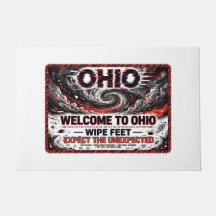 Welcome To Ohio Glitch Funny Doormat