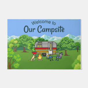 Welcome To Our Campsite Mat, Lovely Fußmatte