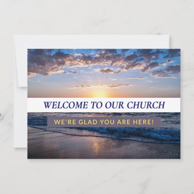 Welcome to Our Church Visitors Connection Card Karte (Vorderseite)