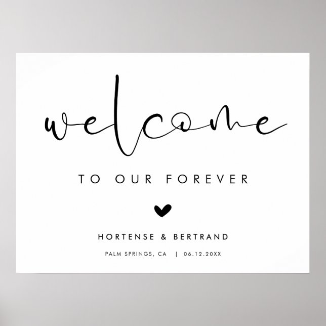 Welcome to our Forever Elegant Wedding  Poster (Vorne)