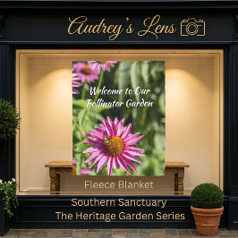 Welcome to our Pollinator Garden Floral Fleecedecke