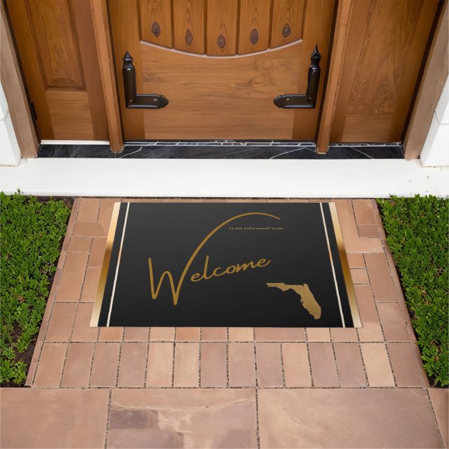 Welcome to our retirement home Florida state map  Fußmatte (Außenbereich)