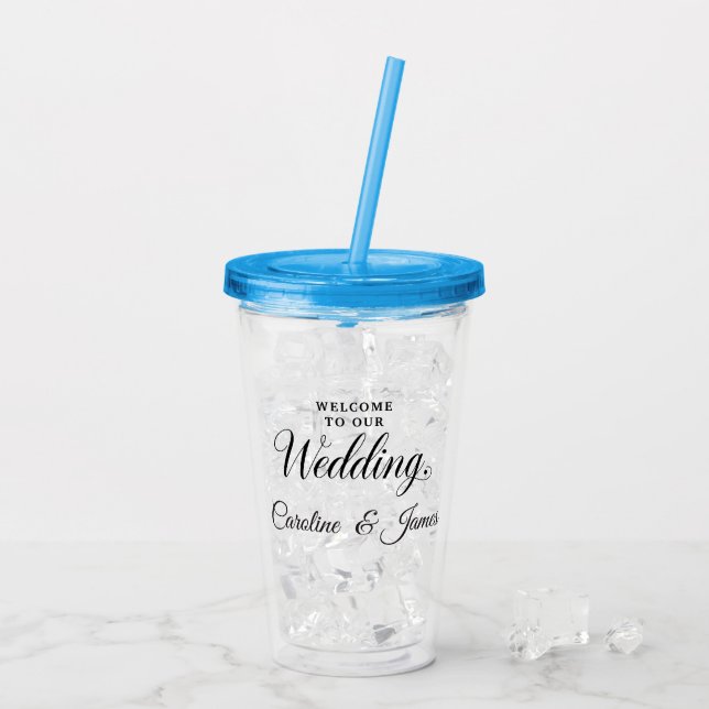 Welcome to Our Wedding  Add Name  Acryltrinkbecher (Rückseite Ice)