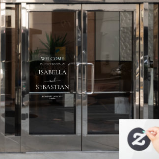Welcome to Our Wedding Mirror Custom Fensteraufkleber
