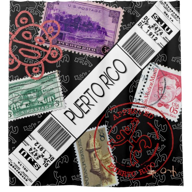 Welcome to Puerto Rico Duschvorhang (Vorderseite)