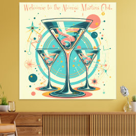Welcome To The Atomic Martini Club Triple Play Leinwanddruck