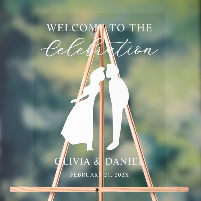 Welcome to the Celebration Custom Wedding Welcome Acrylschild (Neutral)