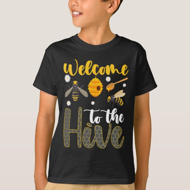 Welcome To The Hive Bee Teacher Back To School  T-Shirt (Vorderseite)