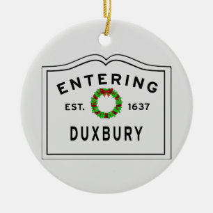 Welcome to the Holidays in Duxbury Keramik Ornament