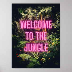 "Welcome to the Jungle" Neon Party Poster