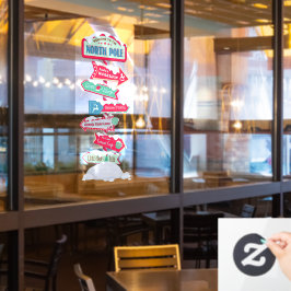 Welcome To The North Pole Post Christmas Fensteraufkleber