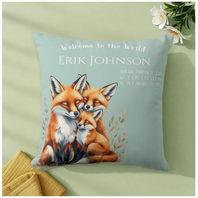 Welcome to the World - Personalized Birth Pillow  Kissen (Von Creator hochgeladen)