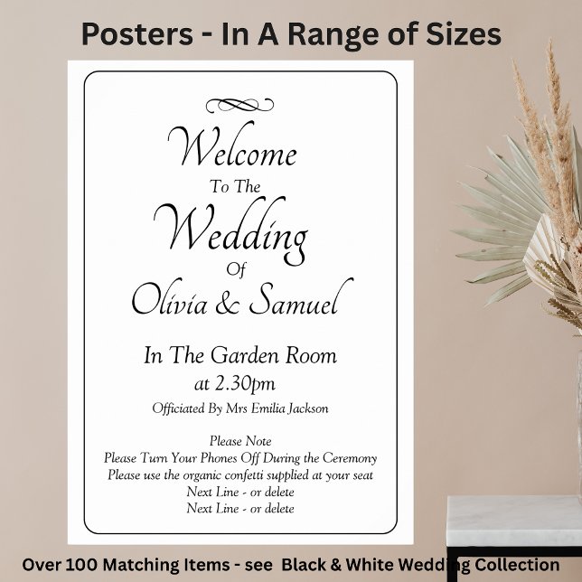 Welcome to  Wedding Black White Infinity Scroll, Poster (Von Creator hochgeladen)