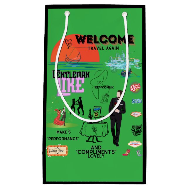 WELCOME TRAVEL AGAIN KLEINE GESCHENKTÜTE (Vorderseite)