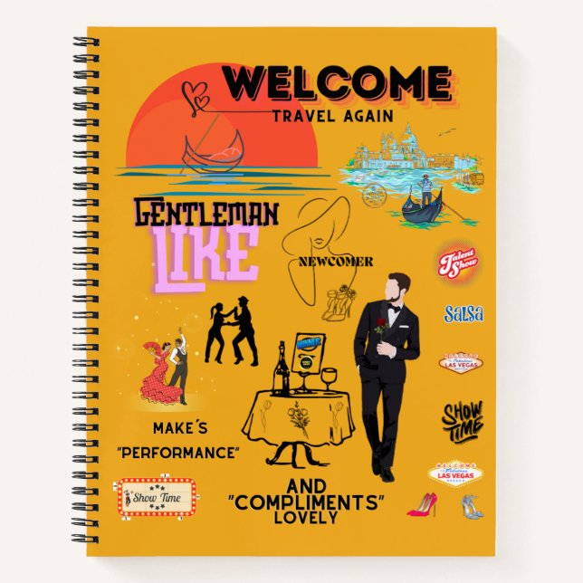 WELCOME TRAVEL AGAIN NOTIZBUCH (Vorderseite)