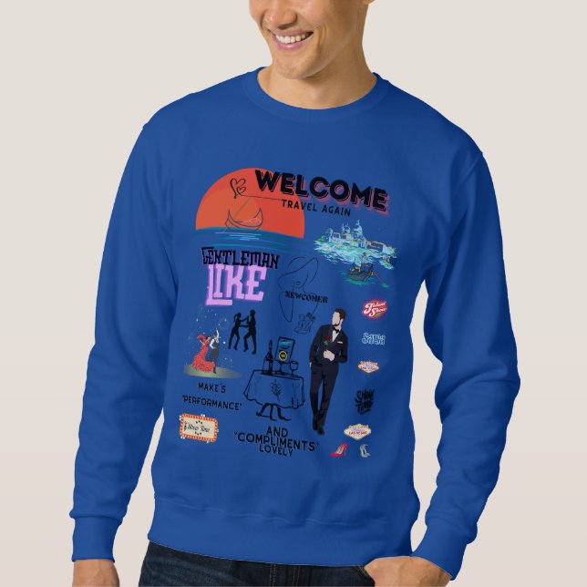 WELCOME TRAVEL AGAIN SWEATSHIRT (Vorderseite)