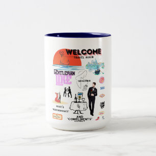 WELCOME TRAVEL AGAIN ZWEIFARBIGE TASSE