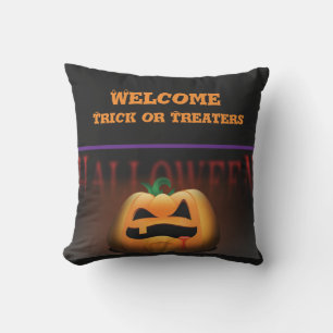 Welcome Trick oder Treaters Halloween Kissen