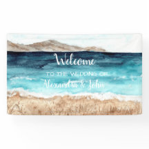 Welcome Wedding Beach Banner