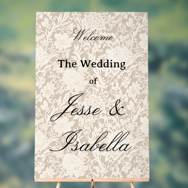 Welcome Wedding Sign Acrylschild (Neutral)
