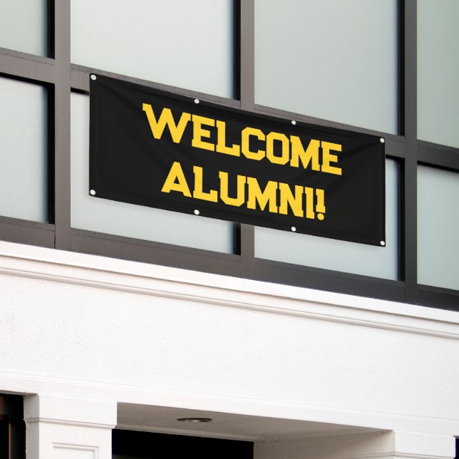 Welcome Zuhause Alumni Banner (Äußeres Gebäude)