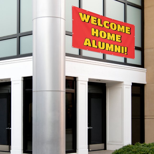Welcome Zuhause Alumni Banner (Äußeres Gebäude)