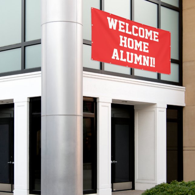 Welcome Zuhause Alumni Banner (Äußeres Gebäude)