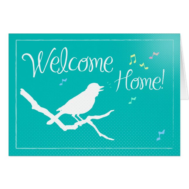 Welcome Zuhause Bird Silhouette (Vorderseite (Horizontal))