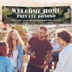 Welcome Zuhause Boot Camp Camouflage Abschluss Banner