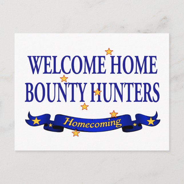 Welcome Zuhause Bounty Junters Postkarte (Vorderseite)