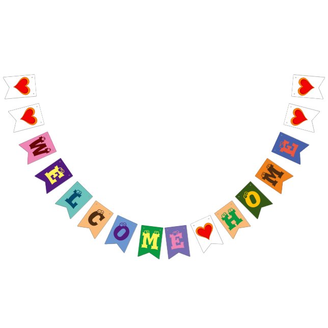 WELCOME ZUHAUSE Bunting Flags Wimpelkette (Alle)