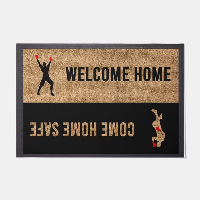 Welcome Zuhause Come Zuhause Safe Workers Doormat Fußmatte (Vorderseite)
