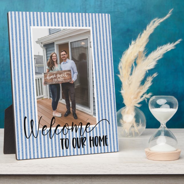 Welcome Zuhause Custom Foto Plaque Fotoplatte (Seite)