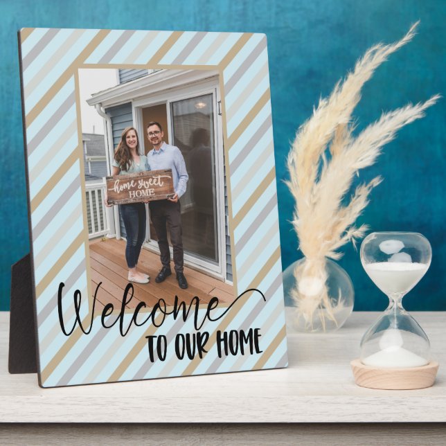 Welcome Zuhause Custom Foto Plaque Fotoplatte (Seite)