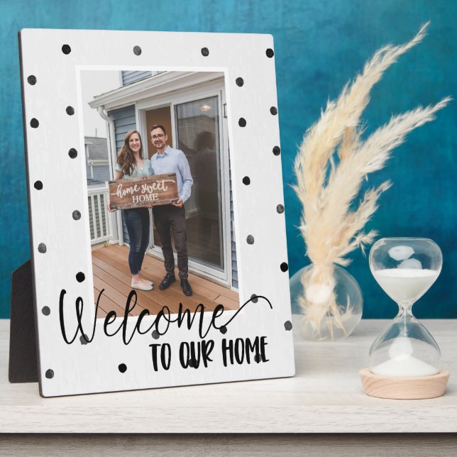 Welcome Zuhause Custom Foto Plaque Fotoplatte (Seite)