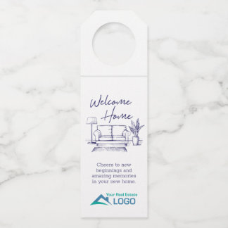 Welcome Zuhause Custom Real Anwesen Flaschenanhänger