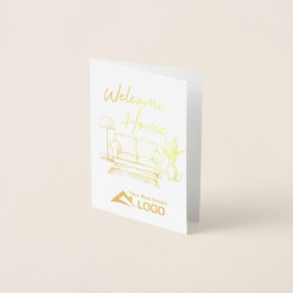 Welcome Zuhause Custom Real Anwesen Gold Foil Card Folienkarte