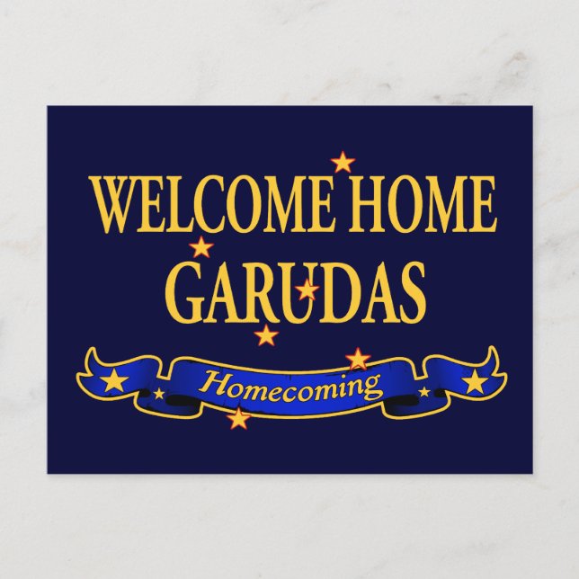 Welcome Zuhause Garudas Postkarte (Vorderseite)