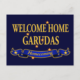 Welcome Zuhause Garudas Postkarte