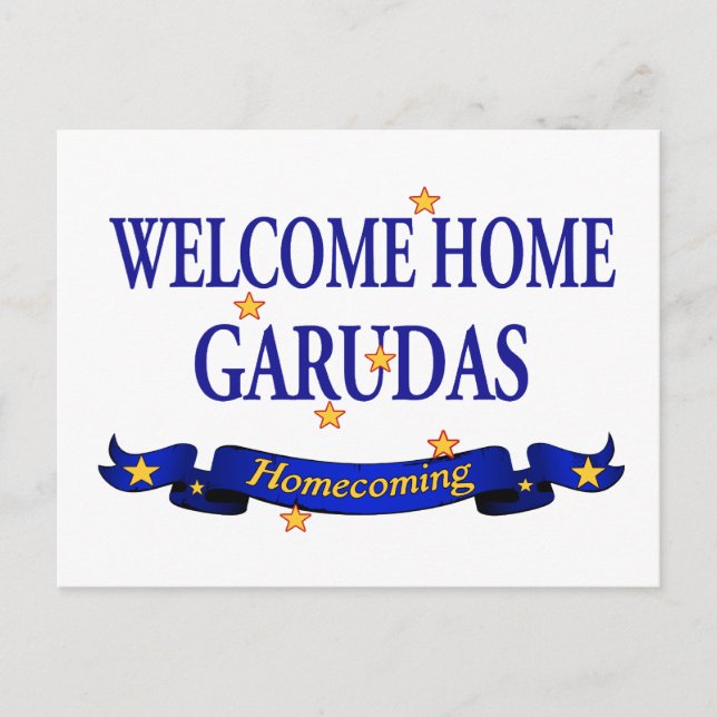 Welcome Zuhause Garudas Postkarte (Vorderseite)