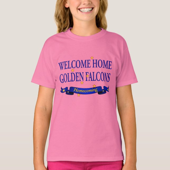 Welcome Zuhause Golden Falcons T-Shirt (Vorderseite)