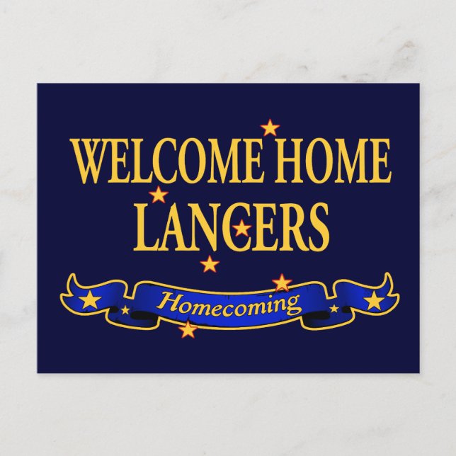 Welcome Zuhause Lancers Postkarte (Vorderseite)