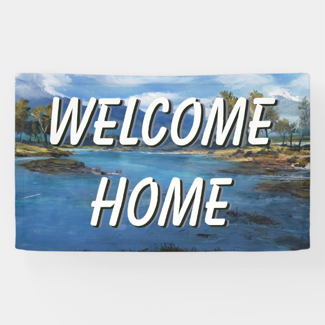 Welcome Zuhause Landswater-Banner Banner (Horizontal)