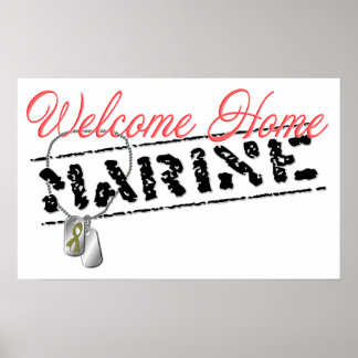 Welcome Zuhause Marine Poster
