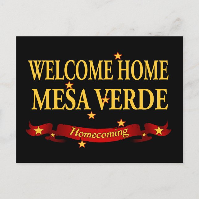 Welcome Zuhause Mesa Verde Postkarte (Vorderseite)