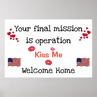Welcome Zuhause Military Poster