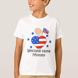 Welcome Zuhause Mommy Strichmännchen Baby T-Shirt