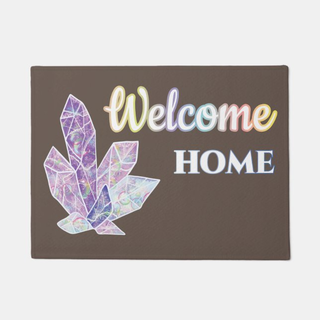 Welcome ZUHAUSE my Diamond Fußmatte (Vorderseite)