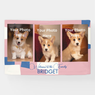 Welcome Zuhause New Puppy, Welpendusche Banner